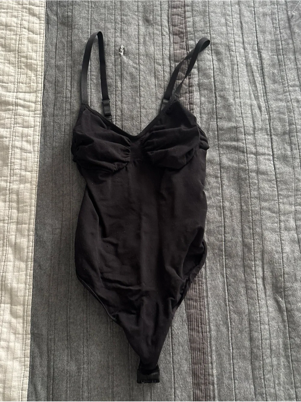 Everyday Black Shaping Bodysuit with Adjustable Straps